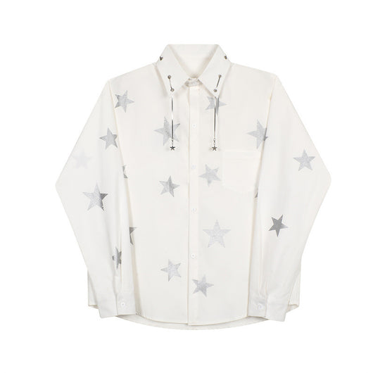 Playera Estampado Estrellado Personalidad Moda para Hombre - Image 5