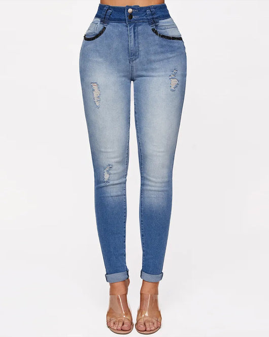 Pantalones Skinny Degradados para Mujer - Image 3