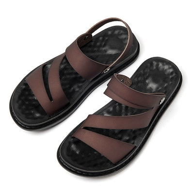 Sandalias de Cuero para Hombre - Versátiles para Conducir y Playa - Image 7