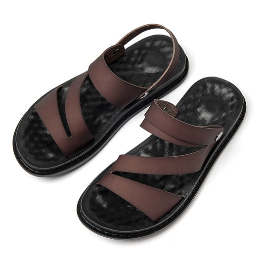 Sandalias de Cuero para Hombre - Versátiles para Conducir y Playa - Image 7