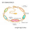 18k Dorado-Plated Summer Beach-Estilo Light-Luxury Anklet Foot Jewelry Color Zircon S012