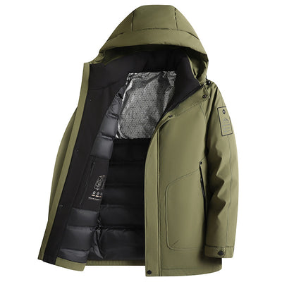 Chaqueta Impermeable con Capucha de Plumón de Pato Blanco - Image 4