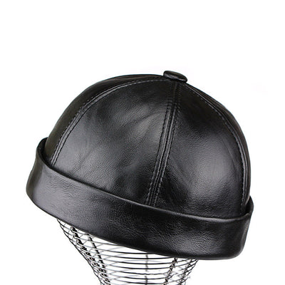 Gorro de Cuero Térmico para Hombre - Diseño Clásico sin Visera - Image 11
