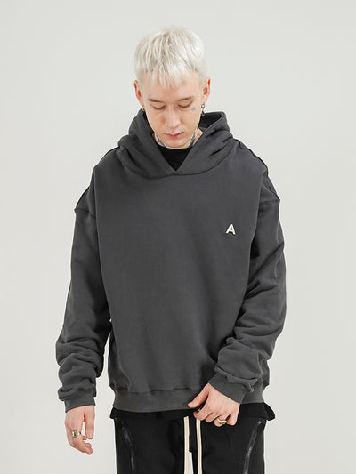 Sudadera con Capucha Minimalista para Hombre con Detalles en Línea Invertida - Image 11