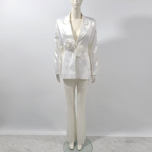 Conjunto de Dos Piezas con Lentejuelas Perladas y Gasa - Image 19