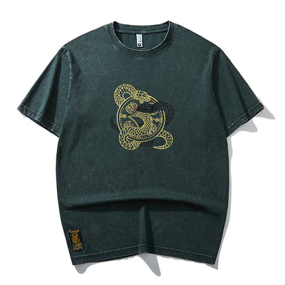 Camiseta Holgada Estilo Chino para Hombre - Primavera Verano - Image 8