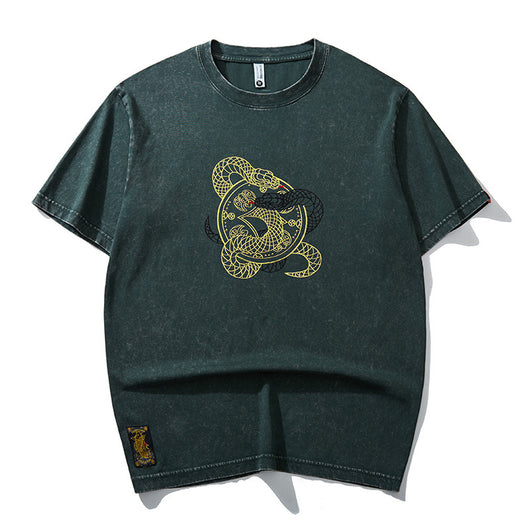 Camiseta Holgada Estilo Chino para Hombre - Primavera Verano - Image 8