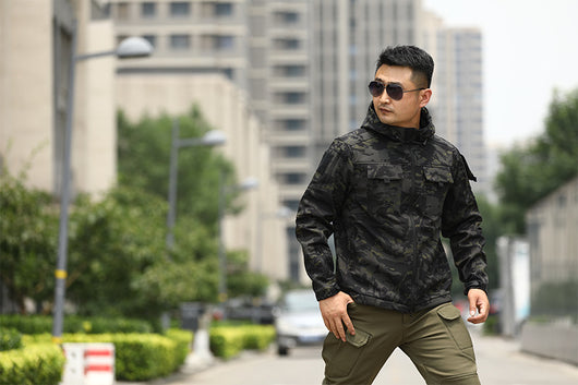 Chaqueta Táctica Camuflaje con Forro Polar para Deportes al Aire Libre - Image 24