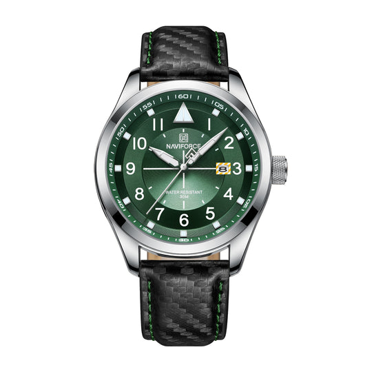 Reloj de Pulsera con Calendario Semanal, Hebilla de Cuero y Cristal Mineral - Image 7