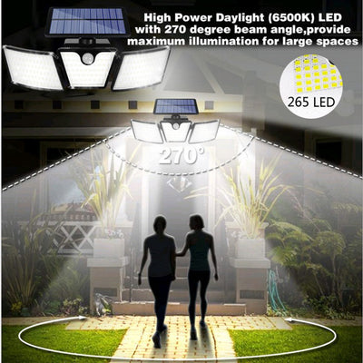 Lámpara Solar Exterior con Sensor de Movimiento Multi Cabezal - Image 7