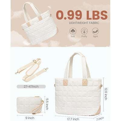 Bolso Tote para Laptop con Capacidad Expandible y Asa Simple - Image 4