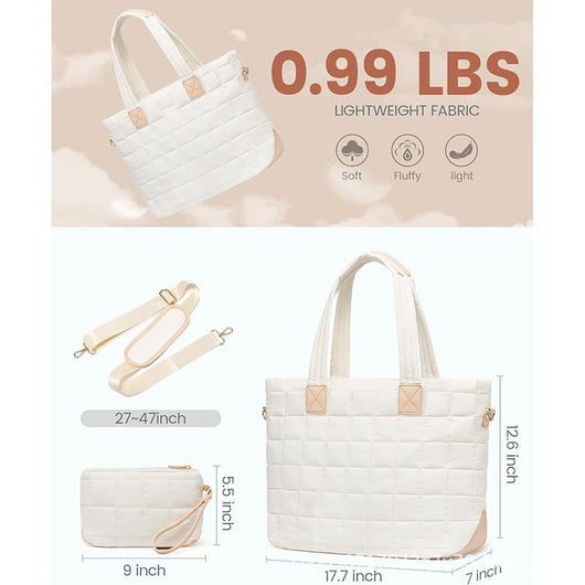 Bolso Tote para Laptop con Capacidad Expandible y Asa Simple - Image 4