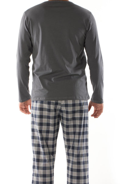 Pijama Largo de Algodón para Hombre - Comodidad Casual - Image 4