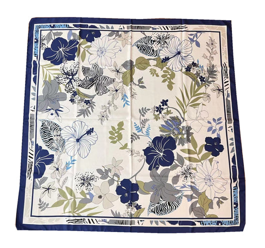 Pañuelo de Seda Estampado Floral 110cm - Image 11