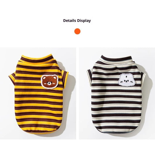 Ropa Ligera a Rayas para Mascotas - Gatos y Perros Pequeños - Image 9
