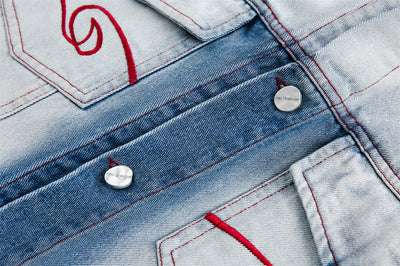 Chaqueta Denim Tie-Dye Degradado - Diseño Exclusivo Primavera Otoño - Image 10