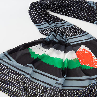 Pañuelo Chiffon Estampado Bandera - Moda Árabe Dubai - Image 7