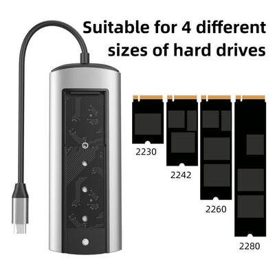 Docking Station USB-C 8 en 1 con Carcasa para Disco Duro SSD - Image 5
