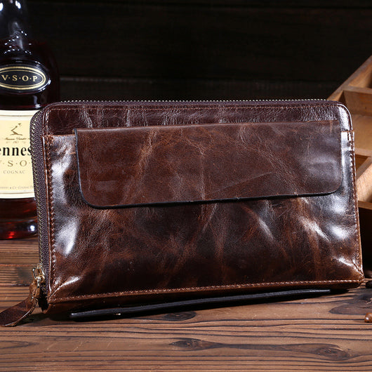 Billetera Larga para Hombre en Cuero Vintage Encerado - Image 11