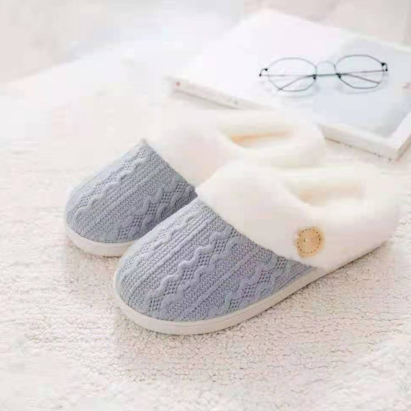 Pantuflas de Algodón y Lana - Zapatillas de Confinamiento Estilo Europeo