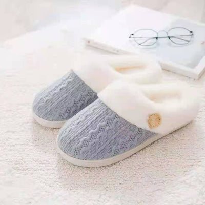 Pantuflas de Algodón y Lana - Zapatillas de Confinamiento Estilo Europeo