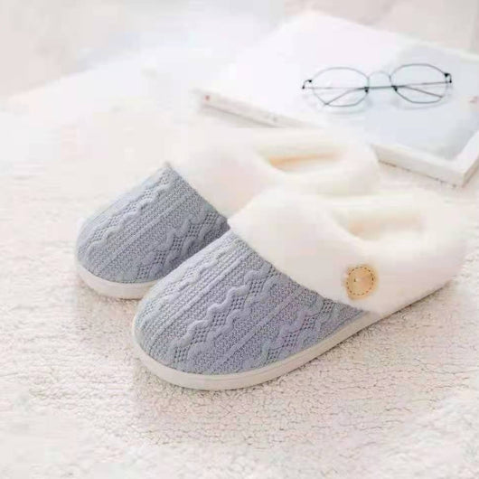 Pantuflas de Algodón y Lana - Zapatillas de Confinamiento Estilo Europeo