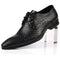 Zapatos Formales de Cuero Tejido Transpirables con Punta Afilada