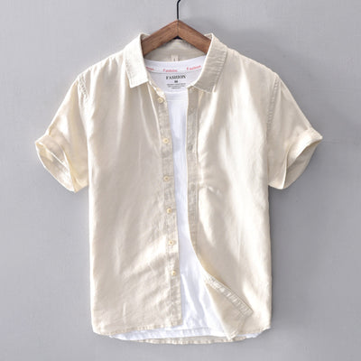 Camisa Casual de Algodón y Lino para Hombre - Image 10