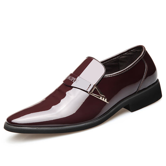 Zapatos de Cuero Charol para Hombre con Punta Afilada y Transpirabilidad