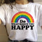 Playera Orgullo Gay Arcoíris para Mujer - Manga Corta