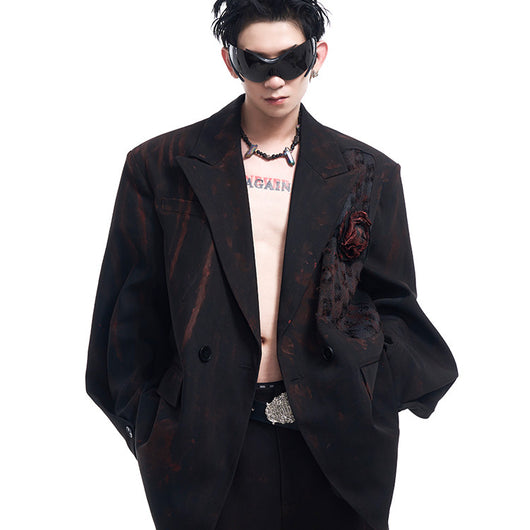 Blazer Doodle Artesanal para Hombre - Elegancia Nocturna Otoño Invierno - Image 13