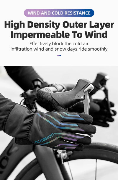 Guantes de Ciclismo Táctiles con Aislamiento Térmico y Reflectantes - Image 12
