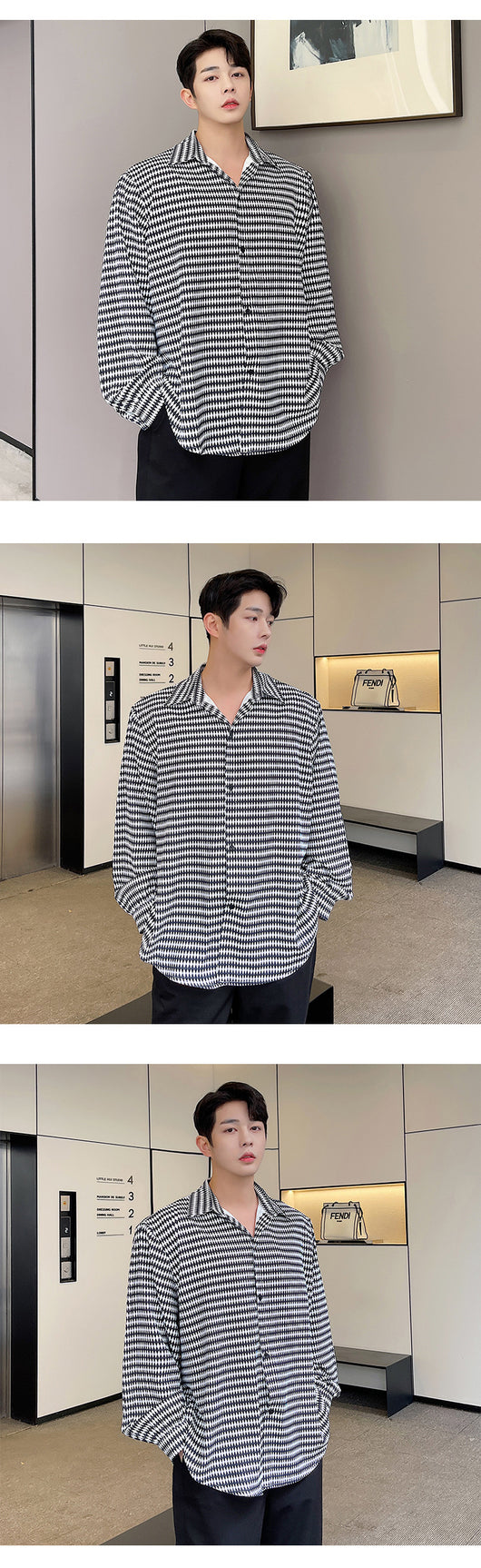 Camisa Suelta Coreana de Manga Larga para Hombre - Image 7
