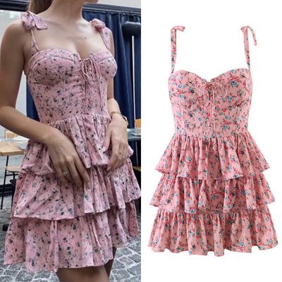 Falda Corta Floral Cake Sweet para Mujer