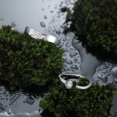Anillo de Pareja Diseño Jianjia Bailu - Símbolo de Amor Eterno