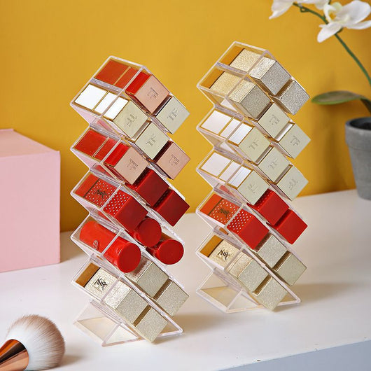 Organizador de Labiales Acrílico Apilable - Torre Exhibidora para 16 o 28 Lápices - Image 6