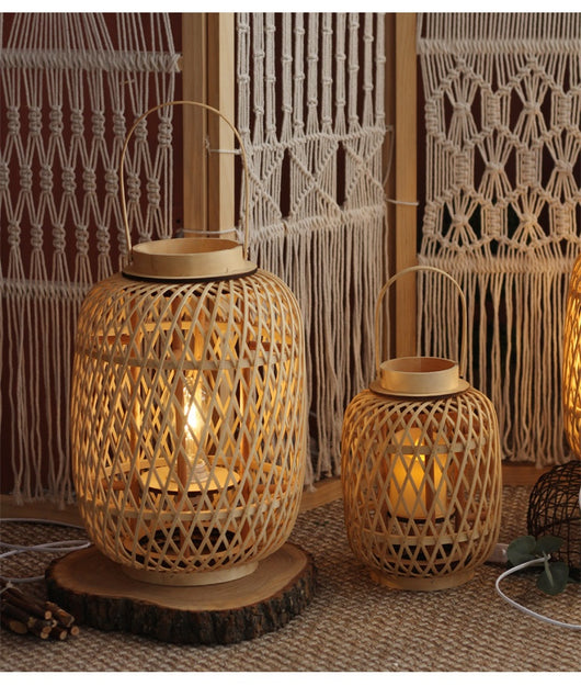 Portavelas Artesanal de Bambú con Diseño Ornamental - Image 22