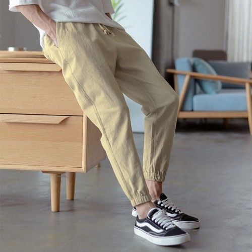 Pantalones Harem de Algodón y Lino para Hombre - Cómodos y Versátiles