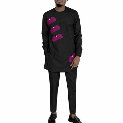 Conjunto de Ocio Batik Étnico Africano para Hombre - Image 15