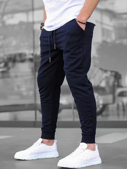 Pantalones Casuales Retro Europeos de Algodón Terry para Hombre - Image 15