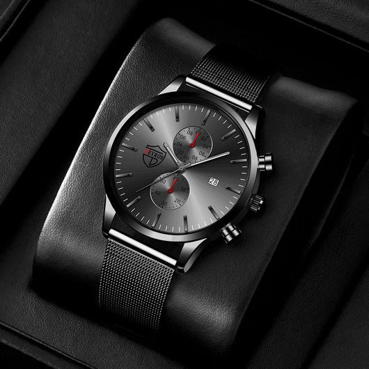 Reloj de Hombre con Malla Metálica, Calendario y Luz Nocturna - Image 21