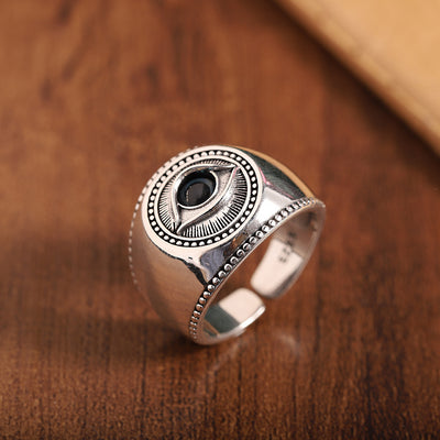 Anillo de Plata S925 Vintage Ojo Divino para Hombre - Image 7