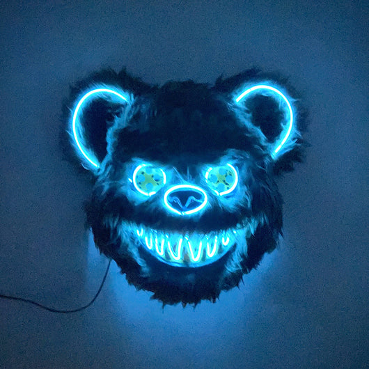 Máscara Luminosa de Oso Sangriento EL para Festivales de Música y DJ - Image 7