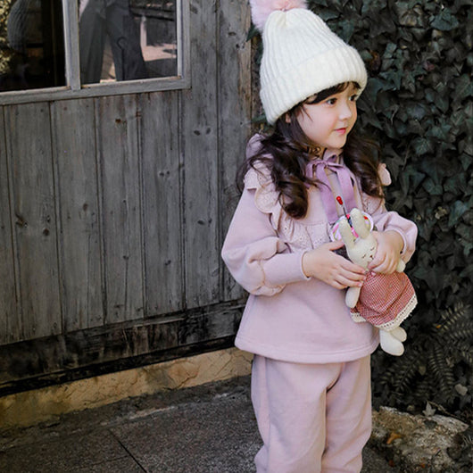 Sudadera con Capucha de Terciopelo y Encaje para Niñas Talla Plus - Image 2