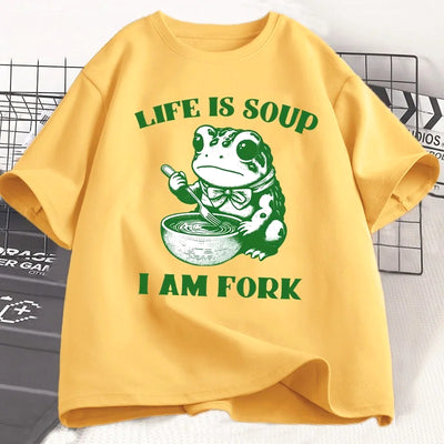 Camiseta Suelta de Manga Corta Cuello Redondo para Hombre y Mujer - Image 5