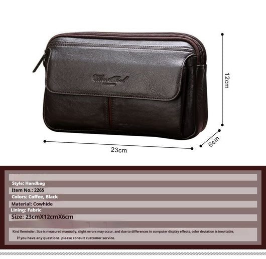 Cartera Clutch de Cuero Genuino Primera Capa para Hombre - Image 7