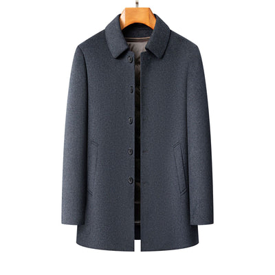 Abrigo de Lana Reversible con Solapa para Hombre Maduro - Image 4