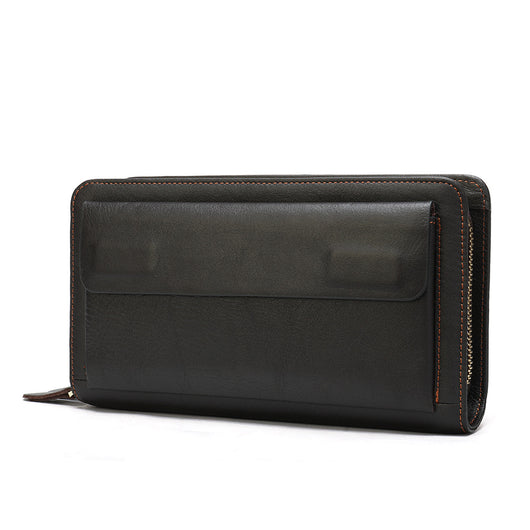 Billetera de Cuero Genuino con Doble Cierre y Compartimentos - Image 7