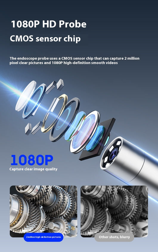 Endoscopio Industrial Handheld 200MP para Inspección de Tuberías y Motores - Image 9