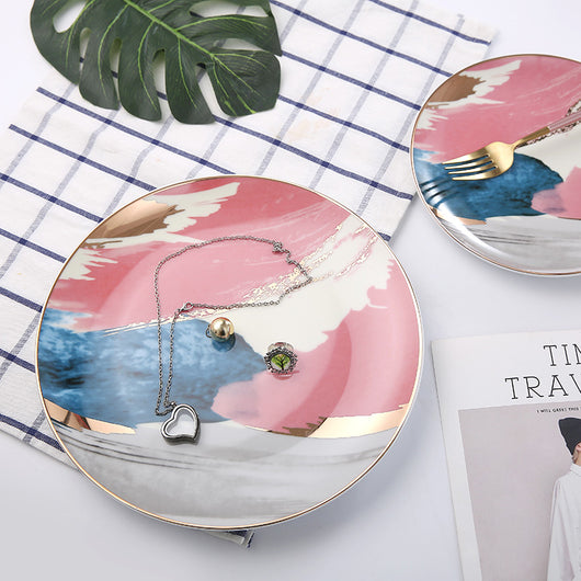 Juego de Platos Decorativos Nube Colorida para Mesa Elegante - Image 13